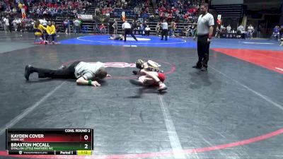 74 lbs Cons. Round 2 - Kayden Cover, Hawk WC vs Braxton McCall, O`Fallon Little Panthers WC