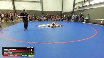145 lbs Champ. Round 2 - Benito Roman, Unattached vs Dillon Le, Newberg High School Wrestling