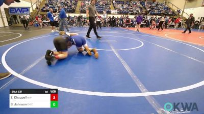 100 lbs Rr Rnd 3 - Zayne Chappell, Tulsa Blue T Panthers vs Boede Johnson, Checotah Matcats