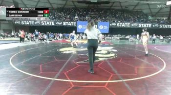 Boys 3A 132 lbs Champ. Round 2 - Sam DeHan, Auburn Mountainview vs Romeo Gwerder, Enumclaw