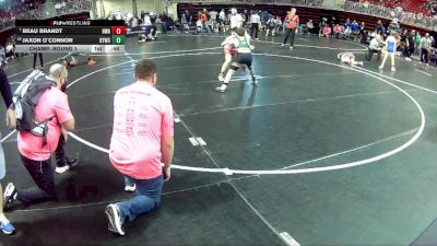 100 lbs Champ. Round 1 - Beau Brandt, HWA vs Jaxon O`Connor, Gretna Youth Wrestling Club