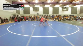 Girls 122 lbs Cons. Round 2 - Emelie Michiels, Shasta Girls vs Koral Plew, Trinity Girls