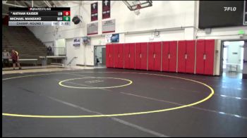 125 lbs Champ. Round 1 - Nathan Kaiser, Lemoore College vs Michael Manzano, Moorpark CCC