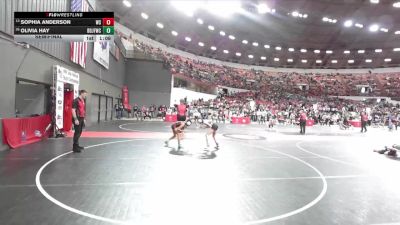 112 lbs Semifinal - Olivia Hay, Brown Deer Jr Falcons Wrestling Club vs Sophia Anderson, West Salem/Bangor