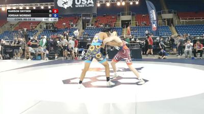 190 lbs Cons. Rd Of 16 - Karson Snyder, Pennsylvania vs Jordan Moreno, Kansas