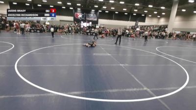 120 lbs Cons. Rd Of 32 - Jaedis Brady, California vs Jocelynn Richardson, Sebolt Women Wrestling Academy