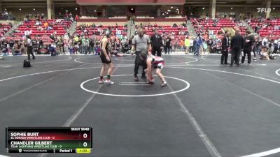 110 lbs Cons. Round 3 - Chandler Gilbert, Team Lightning Wrestling Club vs Sophie Burt, El Dorado Wrestling Club