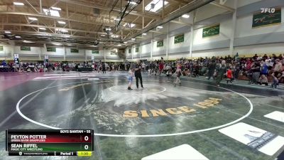 55 lbs Quarterfinal - Sean Riffel, Magic City Wrestling vs Peyton Potter, Green River Grapplers