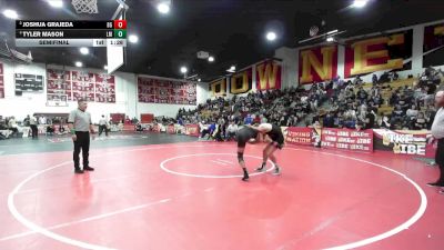 132 lbs Semifinal - Tyler Mason, La Mirada vs Joshua Grajeda, Bell Gardens
