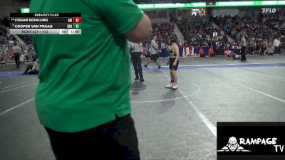 110 lbs Champ. Round 1 - Cooper Van Praag, Derby vs Cogan Schilling, Goodland WC