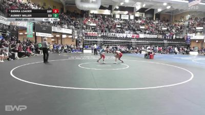 115 lbs Quarterfinal - Aubrey Miller, Burden-Central HS vs Sierra Loader, Caney Valley HS