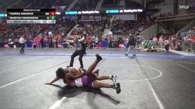165 lbs Semifinal - Mariyah Henderson, Ark City vs Tamera Emuedue, Holcomb Wrestling Club
