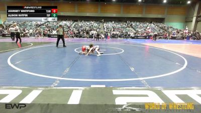 46 lbs Semifinal - Journey Whitford, TEAM PRIDE ACADEMY vs Alison Sutfin, Top Rank