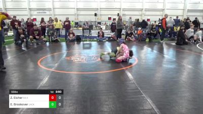 55 lbs Round 1 - Zoey Eicher, 84 Athletes vs Ezra Brookover, Jacket Wrestling Club