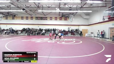 220 lbs Quarterfinal - Nova Gallegos, Cerritos College vs Madison Robinson, Fresno City College