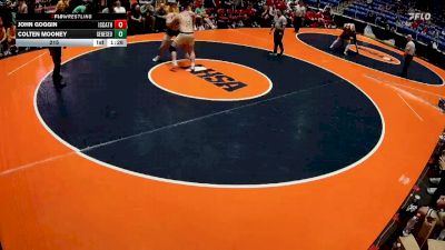 215 lbs Quarterfinals (8 Team) - John Goggin, Elmhurst (IC Catholic) vs Colten Mooney, Geneseo