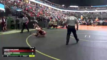 126 lbs Quarterfinal - Brandon Cannon, Ponderosa vs Josiah Gallegos, Brighton