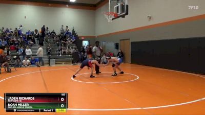 157 lbs Semifinal - Jaden Richards, New Hope HS vs Noah Miller, Chelsea Middle School