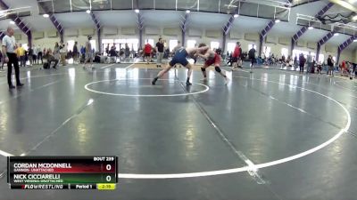 157 lbs Cons. Round 3 - Nick Cicciarelli, West Virginia-Unattached vs Cordan McDonnell, Gannon- Unattached