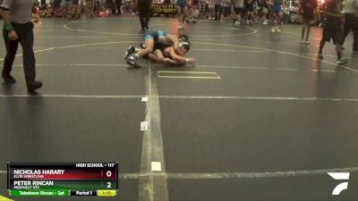 117 lbs Champ. Round 1 - Nicholas Harary, Elite Wrestling vs Peter Rincan, Prophecy RTC