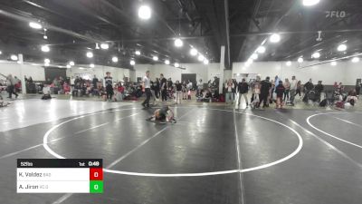 52 lbs Rr Rnd 2 - Kenneth Valdez, Bad Cat Wrestling Club vs Andres Jiron, VC Outlaws