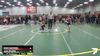 62 lbs Champ. Round 2 - Gage Williams, Front Royal Wrestling Club vs Wyatt Matthews, Scanlan Wrestling Academy