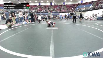 43 lbs Consi Of 4 - Wyatt McCrary, Weatherford Youth Wrestling vs Tate Compton, Watonga Youth Wrestling
