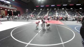 80 lbs Quarterfinal - Maybelle Larson, Big Game WC MT vs Vesper Ortega, Ridge WC