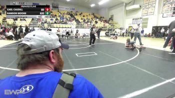 98 lbs 5th Place - Cael Caudill, Grove vs Kamdon Moore, Miami Wardogs
