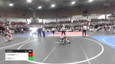 109 lbs Rr Rnd 2 - Kylah Gallegos, Pomona Elite WC vs Daisia Cole, Capital City Jr Wrestling