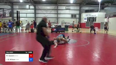 74 kg Consi Of 32 #2 - Mason Spears, Brown Regional Training Center vs Bubba Wilson, Nebraska Wrestling Training Center