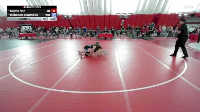 110 lbs Round 4 - Elaine Hay, Askren Wrestling Academy vs McKenzie Simonson, Victory School Of Wrestling