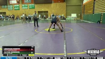 165 lbs 5th Place Match - Jonathan Moreno, Menlo Wrestling CLub vs Payton Anderson, Cal Poly (Club)