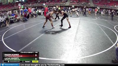 160 lbs Quarterfinal - Mason Schmer, Scottsbluff Wrestling Club vs Lucas Haverty, Gretna Youth Wrestling