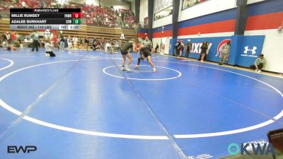 110 lbs Rr Rnd 5 - Millie Rumsey, Pawhuska Elks Takedown vs Adalee Burkhart, Coweta Tiger Wrestling