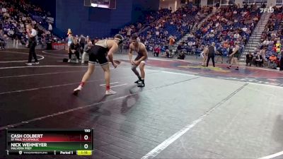 190 lbs Quarterfinal - Cash Colbert, St Paul VI Catholic vs Nick Wehmeyer, Malvern Prep