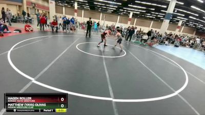 108 lbs Semifinal - Matthew (YaYa) Olivas, Mission Wrestling Club vs Hagen Roller, Borger Youth Wrestling