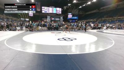 132 lbs Cons. Rd Of 64 - Xavier Mance, Georgia vs Corbyn Weiss, Wisconsin