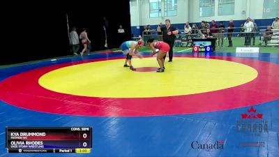 57kg Cons. Semi - Kya Drummond, Matmen WC vs Olivia Rhodes, Ukee Storm Wrestling