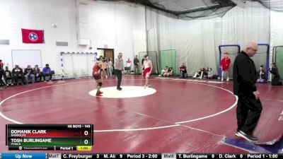 145 lbs Cons. Round 6 - Tosh Burlingame, Ithaca vs Domanik Clark, Randolph