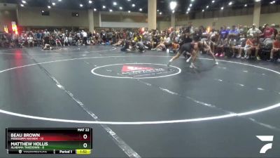 132 lbs Round 1 (6 Team) - Matthew Hollis, Alabama Takedown vs Beau Brown, Mississippi Mayhem