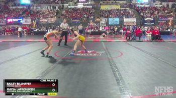 G - 114 lbs Cons. Round 2 - Bailey Billmayer, Chinook (Girls) vs Maysa LaFromboise, Jefferson (Boulder) (Girls)