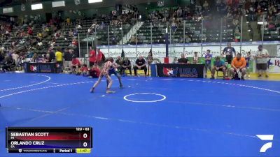 63 lbs Quarterfinal - Sebastian Scott, MI vs Orlando Cruz, CA