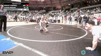 40 lbs Quarterfinal - Bentley Campbell, Broken Arrow Wrestling Club vs Jaxson Gregory, Tulsa Blue T Panthers
