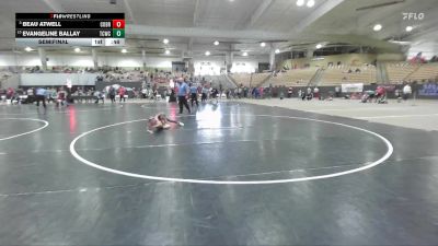 55 lbs Semifinal - Beau Atwell, TN Wrestling Academy vs Evangeline Ballay, McMinn Tribe