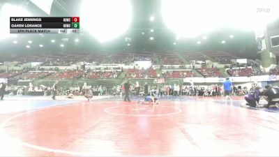 54 lbs 5th Place Match - Oaken Lorance, Team Real Life vs Blake Jennings, Buzzsaw Wrestling Club