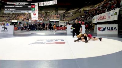 Bantam - 62 lbs Cons. Round 2 - Mason Whittenburg, Ceres Pups Wrestling Club vs Jayden Cruz