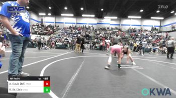 78/82 lbs Rr Rnd 4 - Ava Davis (82), Kingfisher YellowJackets vs Riann St. Clair, Choctaw Ironman Youth Wrestling