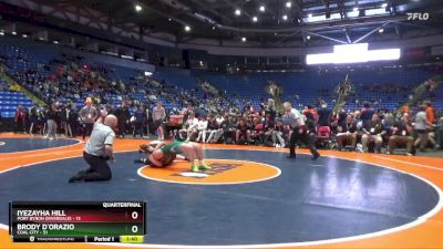 190 lbs Quarterfinals (8 Team) - Iyezayha Hill, Port Byron (Riverdale) vs Brody D`Orazio, Coal City