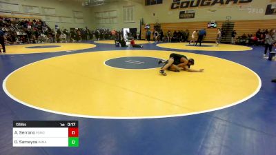 135 lbs Consi Of 16 #1 - Angel Serrano, Pomona (CO) vs Omar Samayoa, Immaculate Conception (IL)